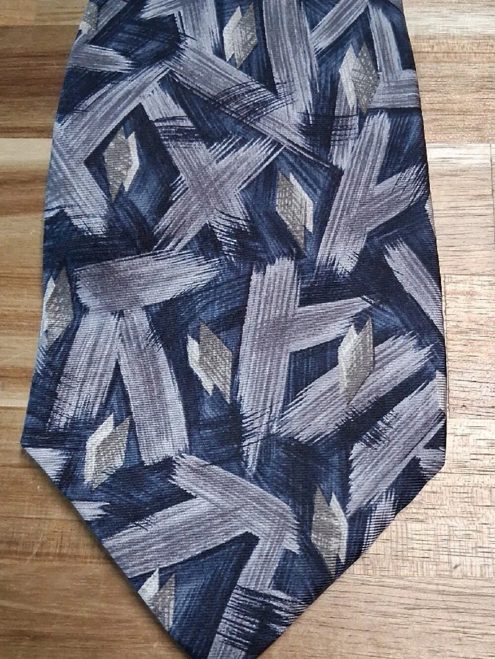 3 Pierre Cardin Neckties Classic Office Style Geometric Abstract Red Blue Grey